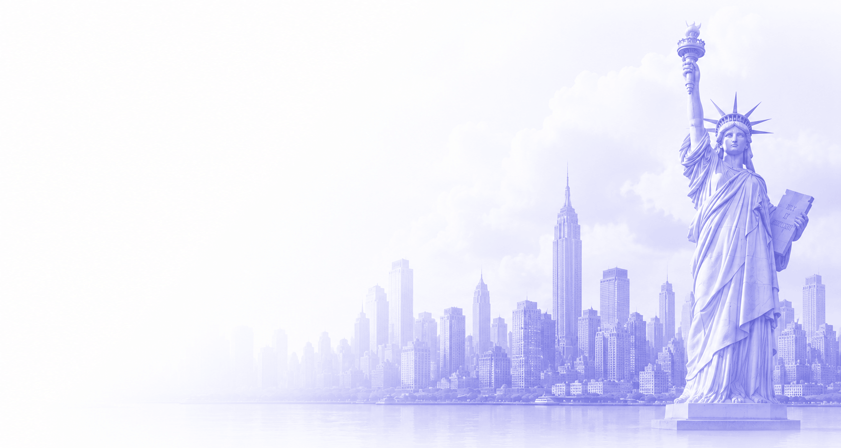 Estatua de la Libertad con el skyline de New York